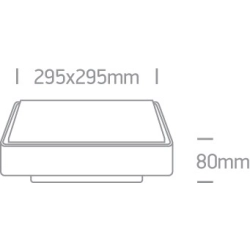 GREY LED PLAFON 16W WW IP65 EMERGENCY 3hrs 230V 67282ANE/G/W ONE LIGHT