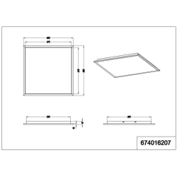 Lampa sufitowa PHOENIX – 674016207 incl. 1x SMD LED, 30W · 1x 3000lm, 3000K TRIO - zdjęcie produktu