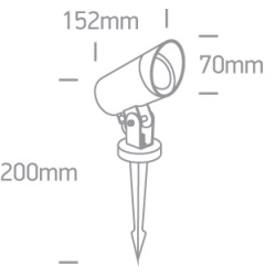 Reflektor GU10 Garden Spots IP65 67464G/B ONE LIGHT