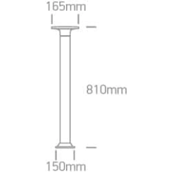 Kinkiecik.pl Belia 67490A/B/W czarny słupek ogrodowy LED 3000K IP54 80cm 6,5W 230V; zasilacz 300mA w zestawie ONE LIGHT