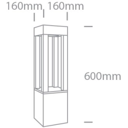 kinkiecik.pl Diego 67504/AN/C słupek ogrodowy w kolorze antracytu LED 22W 230V 4000K IP65 60cm ONE LIGHT