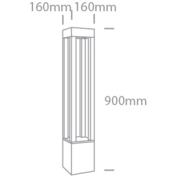 kinkiecik.pl Diego 67504A/AN/W słupek ogrodowy w kolorze antracytu LED 22W 230V 3000K IP65 90cm ONE LIGHT