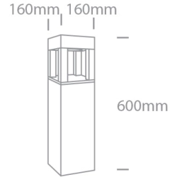 kinkiecik.pl Mateo 67506/AN/W słupek ogrodowy w kolorze antracytu LED 22W 230V 3000K IP65 60cm; ONE LIGHT