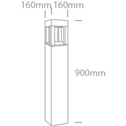 kinkiecik.pl Mateo 67506A/AN/C słupek ogrodowy w kolorze antracytu LED 22W 230V 4000K IP65 90cm ONE LIGHT