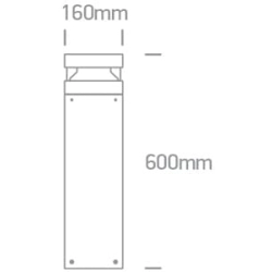 kinkiecik.pl Tizi 2 67510A/AN/W słupek ogrodowy w kolorze antracytu LED 20W 230V 3000K IP65 60cm ONE LIGHT