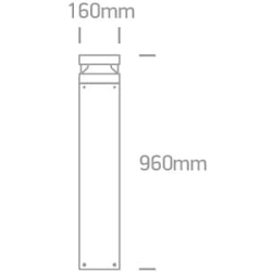 kinkiecik.pl Tizi 3 67510B/AN/W słupek ogrodowy w kolorze antracytu LED 20W 230V 3000K IP65 90cm ONE LIGHT