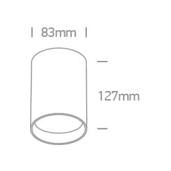 kinkiecik.pl Korfez 12108D/B/W czarny cylinder LED 8W 3000K 230V CRI97 dark light; odbłyśnik należy zamówić osobno; w komplecie nieściemnialny zasilacz LED ONE LIGHT