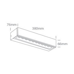 67526B2/W/W WHITE WALL 2x10W WW IP65 230V One Light