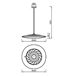 Lampa wisząca Mantra Slim 8106MA - zdjęcie dodatkowe 1