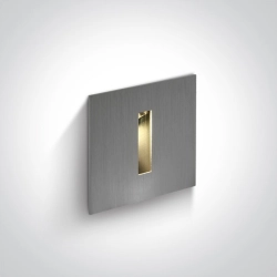 Oświetlenie schodowe Indoor/Outdoor Decorative Wall Recessed Aluminium 68004/AL/W ONE LIGHT