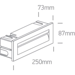 Oprawa wpuszczana Outdoor Dark Light Wall Recessed Die cast 68066/G/W IP65 ONE LIGHT