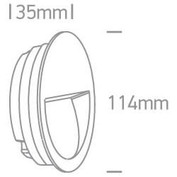Oprawa wpuszczana Outdoor Dark Light Wall Recessed Die cast 68068/G/W IP65 ONE LIGHT