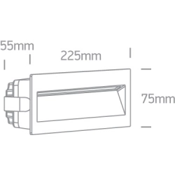 Oprawa wpuszczana Outdoor Dark Light Wall Recessed Die cast 68068C/AN/W IP65 ONE LIGHT