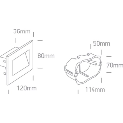 Oprawa wpuszczana The Glass Face Recessed Lights 68076/W/W IP65 ONE LIGHT