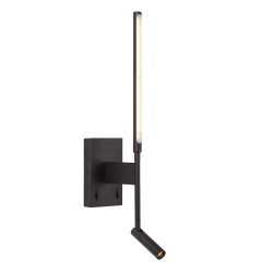 FINAN Kinkiet LED 1x6W+1x3W 2700K Z punktem ładowania USB Czarny 68210/09/30 Lucide - zdjęcie produktu