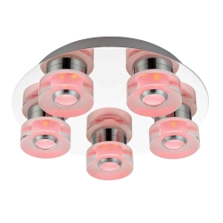 kinkiecik.pl Plafon RITA 5LT FLUSH RGB REMOTE 68913 ENDON