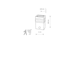 Kinkiet RIO SENSOR 7017 IP54 Nowodvorski - zdjęcie dodatkowe 1