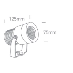 Reflektor The 10W COB Garden Spots Aluminium IP65 7046/AN/W ONE LIGHT