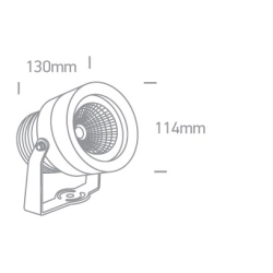 Reflektor The 20W COB Garden Spots Aluminium IP65 7047/AN/W ONE LIGHT