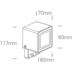 Reflektor The Garden Square Spots IP65 7052/AN/W ONE LIGHT