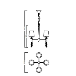 Lampa wisząca Mantra Tiffany Antique Brass 3872MA - zdjęcie dodatkowe 1