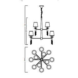 Lampa wisząca Mantra Tiffany Antique Brass 3870MA - zdjęcie dodatkowe 1