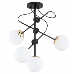 Lampa wisząca Olimp czarna złota 4xE14 63357 ALFA