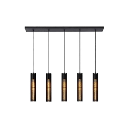 Lampa wisząca LIONEL 5xE27 czarny 73406/05/30 Lucide - zdjęcie produktu
