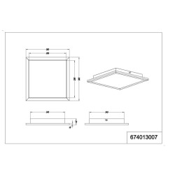 Lampa sufitowa PHOENIX – 674013007 incl. 1x SMD LED, 15W · 1x 1500lm, 3000K TRIO - zdjęcie produktu