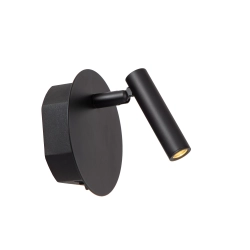 JOLIJN Kinkiet z możliwością ładowania Akumulator/baterie Ø 10,2 cm LED 1x2W 3000K Magnetyczny czarny 77288/03/30 Lucide