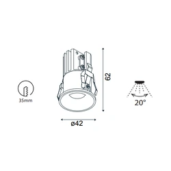Lampa wpuszczana Mantra Hurgada 8668MA - zdjęcie dodatkowe 1