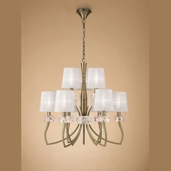 Lampa wisząca Mantra Loewe Antique Brass 4730MA - zdjęcie produktu