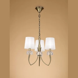 Lampa wisząca Mantra Loewe Antique Brass 4733MA - zdjęcie produktu
