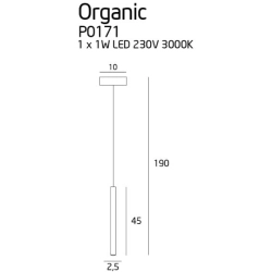 Lampa wisząca ORGANIC COPPER P0171 - zdjęcie dodatkowe 1