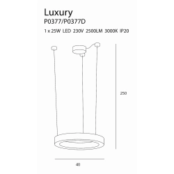 LUXURY P0377D LAMPA WISZĄCA ŚCIEMNIALNA MaxLight - zdjęcie dodatkowe 1