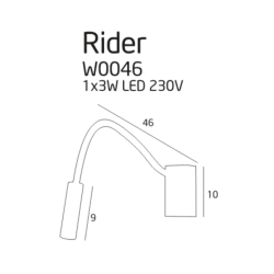 Kinkiet Rider White W0046 - zdjęcie dodatkowe 1