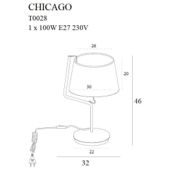 Lampa stołowa CHICAGO T0028 white MAXlight - zdjęcie dodatkowe 1