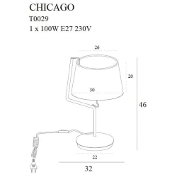 Lampa stołowa CHICAGO T0029 black MAXlight - zdjęcie dodatkowe 1