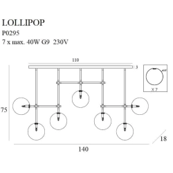 Lollipop Lampa wisząca P0295 MaxLight - zdjęcie produktu