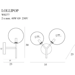 LOLLIPOP W0277 KINKIET CZARNY MaxLight - zdjęcie dodatkowe 1