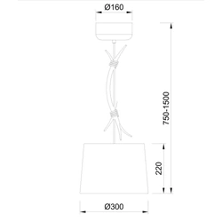 Lampa wisząca Mantra Sabina 6410MA - zdjęcie dodatkowe 1