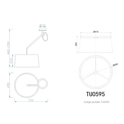 Lampa wisząca Mantra Nordica E27 4928MA - zdjęcie dodatkowe 1