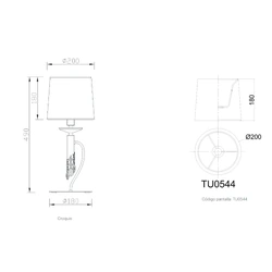 Lampa biurkowa Mantra Tiffany Chrome 3868MA - zdjęcie dodatkowe 1