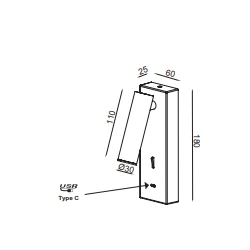 Lampa ścienna Mantra Tarifa III 8984MA - zdjęcie dodatkowe 1