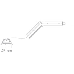 EMERGENCY RECESSED 3hrs 1,5W LED 230v SELF TEST 89002B ONE LIGHT