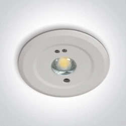 EMERGENCY RECESSED 3hrs 1,5W LED 230v SELF TEST 89002B ONE LIGHT