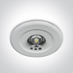 EMERGENCY RECESSED 3hrs 3W LED 230v SELF TEST 89002C ONE LIGHT