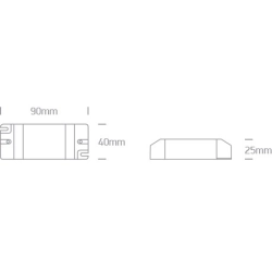 Sterownik LED prądu stałego, nieściemnialny, do spotów/opraw LED 350mA, 4-8W. 89008 ONE LIGHT