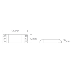 sterownik LED o natychmiastowym natężeniu prądu do 350mA punktów LED / opraw LED, 13-20W 89020 ONE LIGHT
