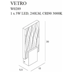 KINKIET VETRO W0289 MaxLight - zdjęcie dodatkowe 1